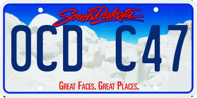 SD license plate 0CDC47