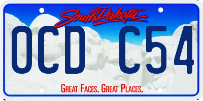 SD license plate 0CDC54