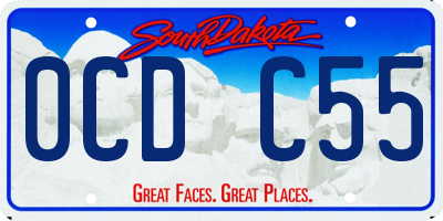 SD license plate 0CDC55