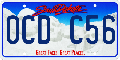 SD license plate 0CDC56