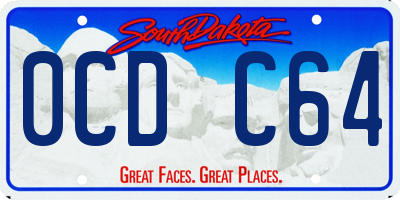 SD license plate 0CDC64