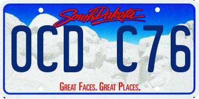 SD license plate 0CDC76