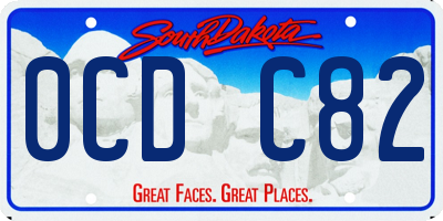 SD license plate 0CDC82