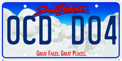 SD license plate 0CDD04