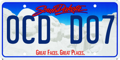 SD license plate 0CDD07