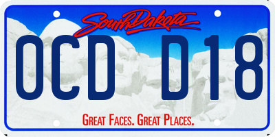SD license plate 0CDD18