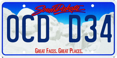 SD license plate 0CDD34