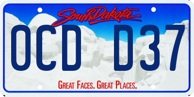 SD license plate 0CDD37