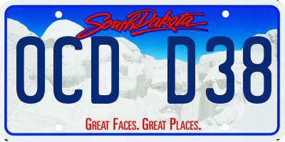 SD license plate 0CDD38