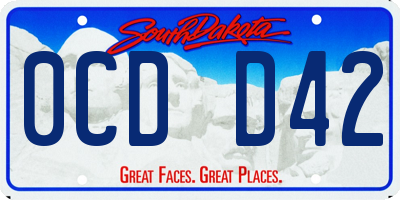 SD license plate 0CDD42