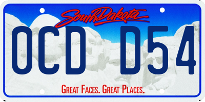 SD license plate 0CDD54