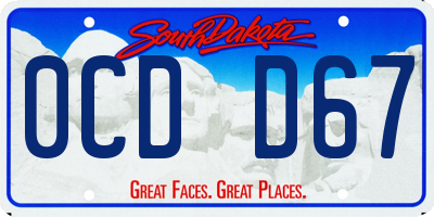 SD license plate 0CDD67