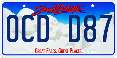 SD license plate 0CDD87