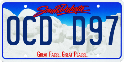 SD license plate 0CDD97