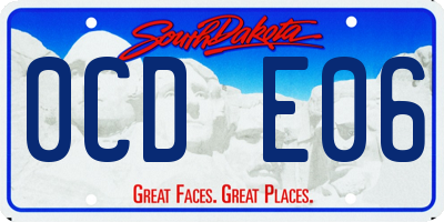 SD license plate 0CDE06
