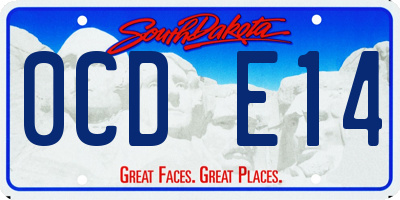 SD license plate 0CDE14