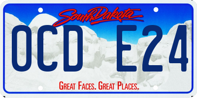 SD license plate 0CDE24