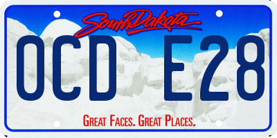 SD license plate 0CDE28