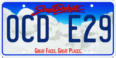 SD license plate 0CDE29