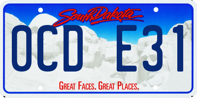 SD license plate 0CDE31