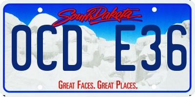 SD license plate 0CDE36