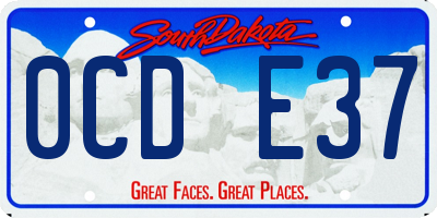 SD license plate 0CDE37