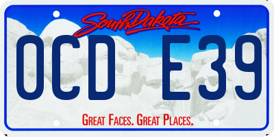 SD license plate 0CDE39