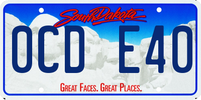 SD license plate 0CDE40