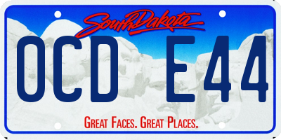 SD license plate 0CDE44