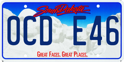 SD license plate 0CDE46