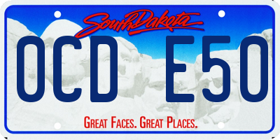 SD license plate 0CDE50