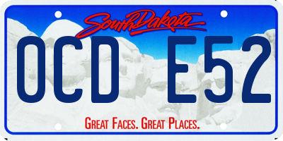 SD license plate 0CDE52