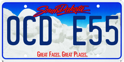 SD license plate 0CDE55