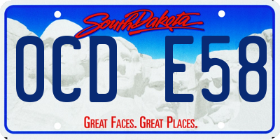 SD license plate 0CDE58