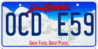 SD license plate 0CDE59