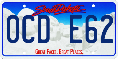 SD license plate 0CDE62