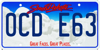 SD license plate 0CDE63