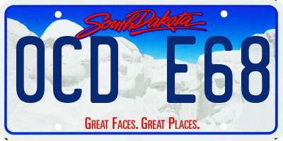 SD license plate 0CDE68