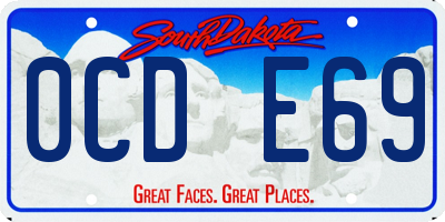 SD license plate 0CDE69