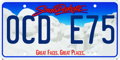 SD license plate 0CDE75