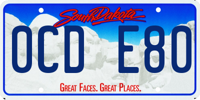 SD license plate 0CDE80