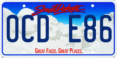 SD license plate 0CDE86