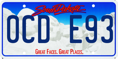 SD license plate 0CDE93
