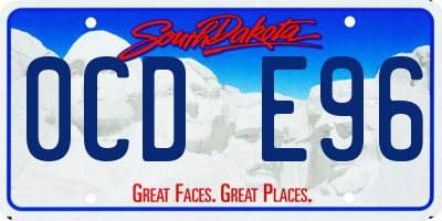 SD license plate 0CDE96