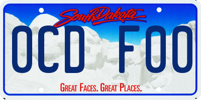 SD license plate 0CDF00
