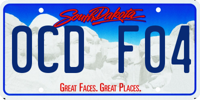 SD license plate 0CDF04