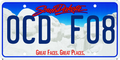 SD license plate 0CDF08
