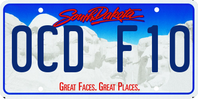 SD license plate 0CDF10