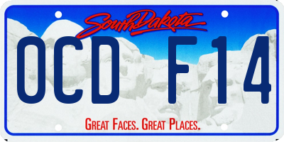 SD license plate 0CDF14