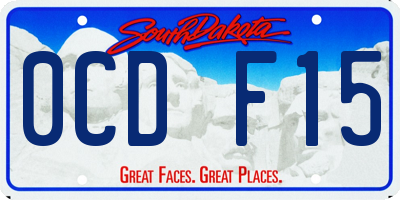 SD license plate 0CDF15